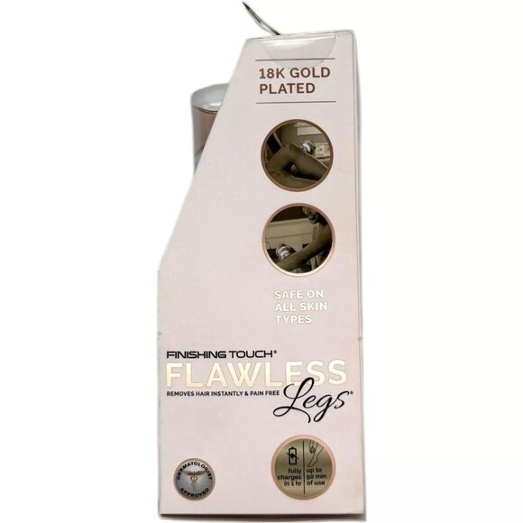 Finishing Touch Flawless Legs 18K Gold Plated Rechargeable Electric Razor - Picture 2 of 4